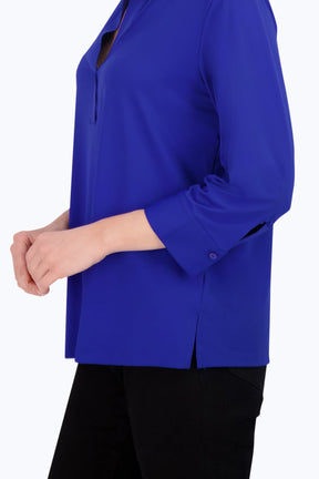 Sophia Solid Jersey Popover Shirt