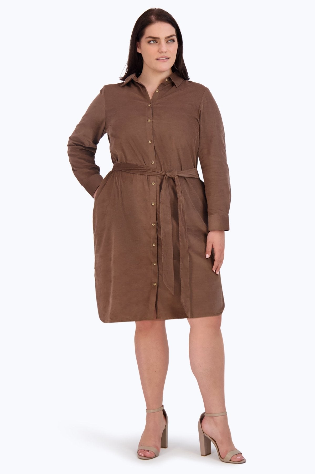 Rocca Plus Pinwale Corduroy Dress