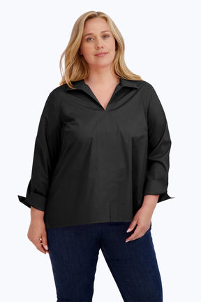 Agnes Plus Stretch No Iron Popover Long Sleeve Shirt