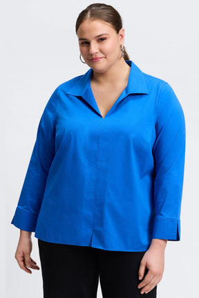 Agnes Plus No Iron Stretch Long Sleeve Popover Shirt