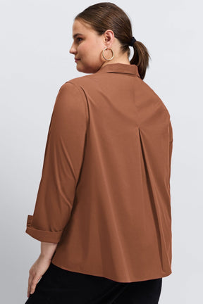 Agnes Plus Stretch No Iron Popover Long Sleeve Shirt