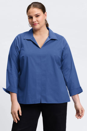 Agnes Plus Stretch No Iron Popover Long Sleeve Shirt