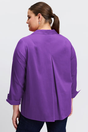 Agnes Plus No Iron Stretch Long Sleeve Popover Shirt