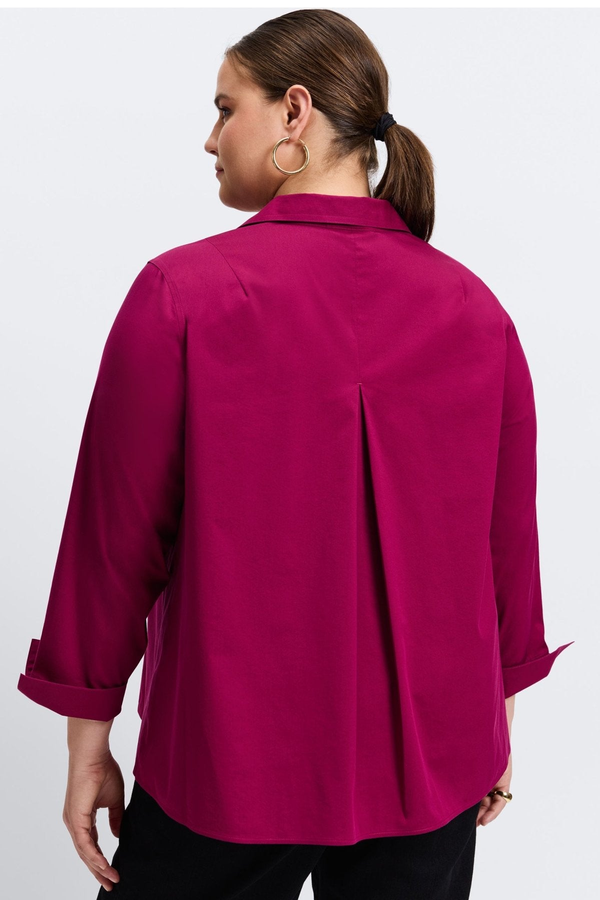 Agnes Plus Stretch No Iron Popover Long Sleeve Shirt