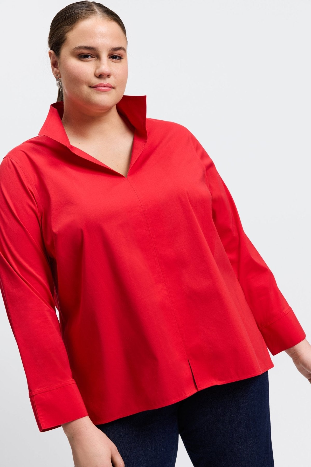 Agnes Plus Stretch No Iron Popover Long Sleeve Shirt