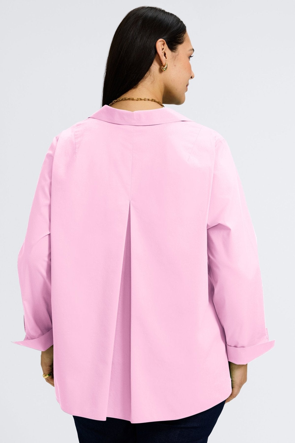 Agnes Plus No Iron Stretch Long Sleeve Popover Shirt