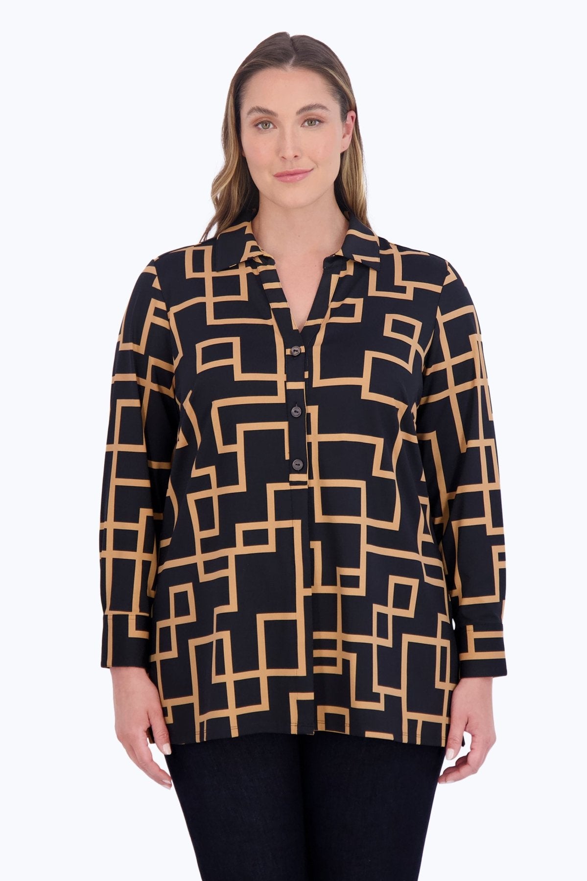 Pamela Plus Maze Jersey Tunic