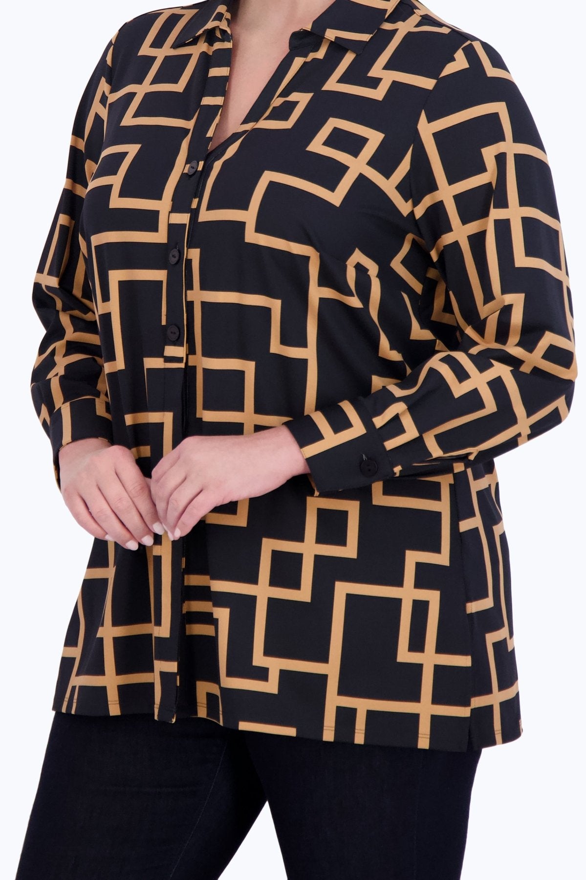 Pamela Plus Maze Jersey Tunic