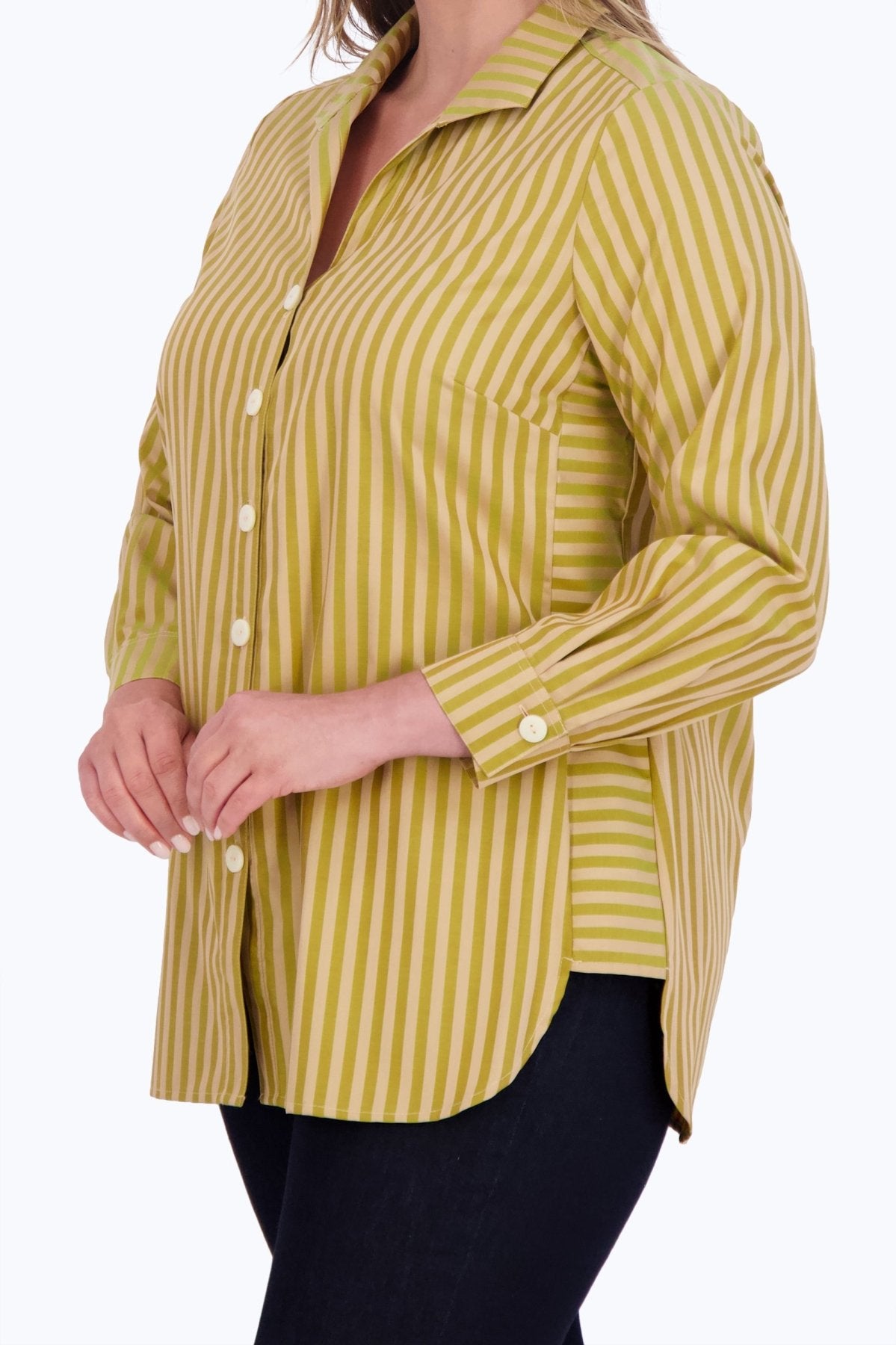 Pandora Plus No Iron Dobby Stripe Tunic