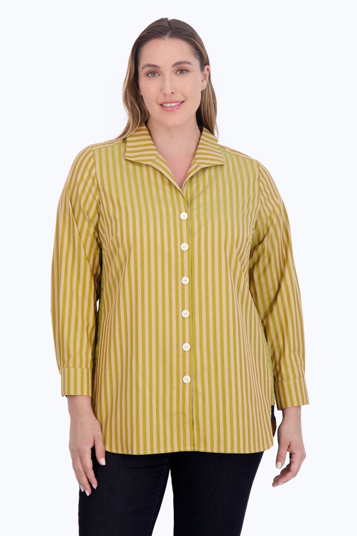 Pandora Plus No Iron Dobby Stripe Tunic