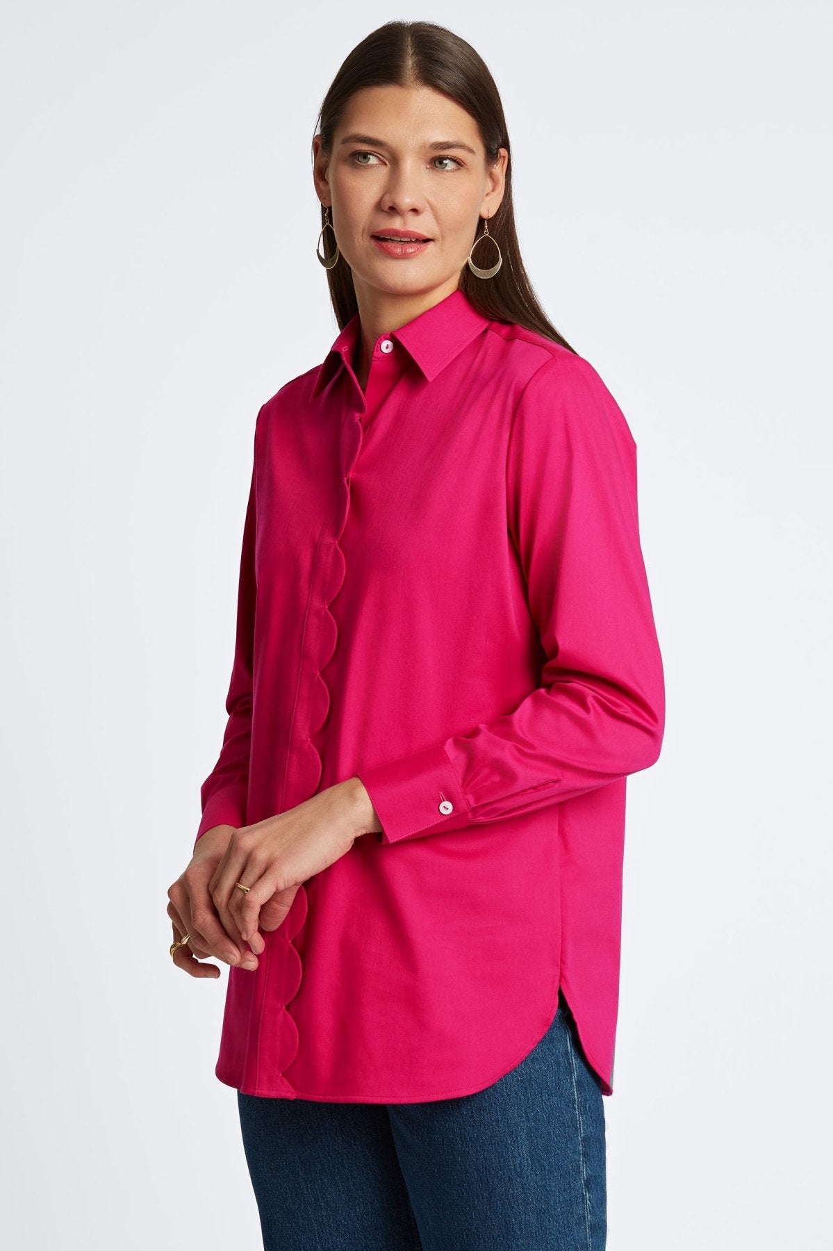 Layla Stretch Matte Sateen No Iron Tunic