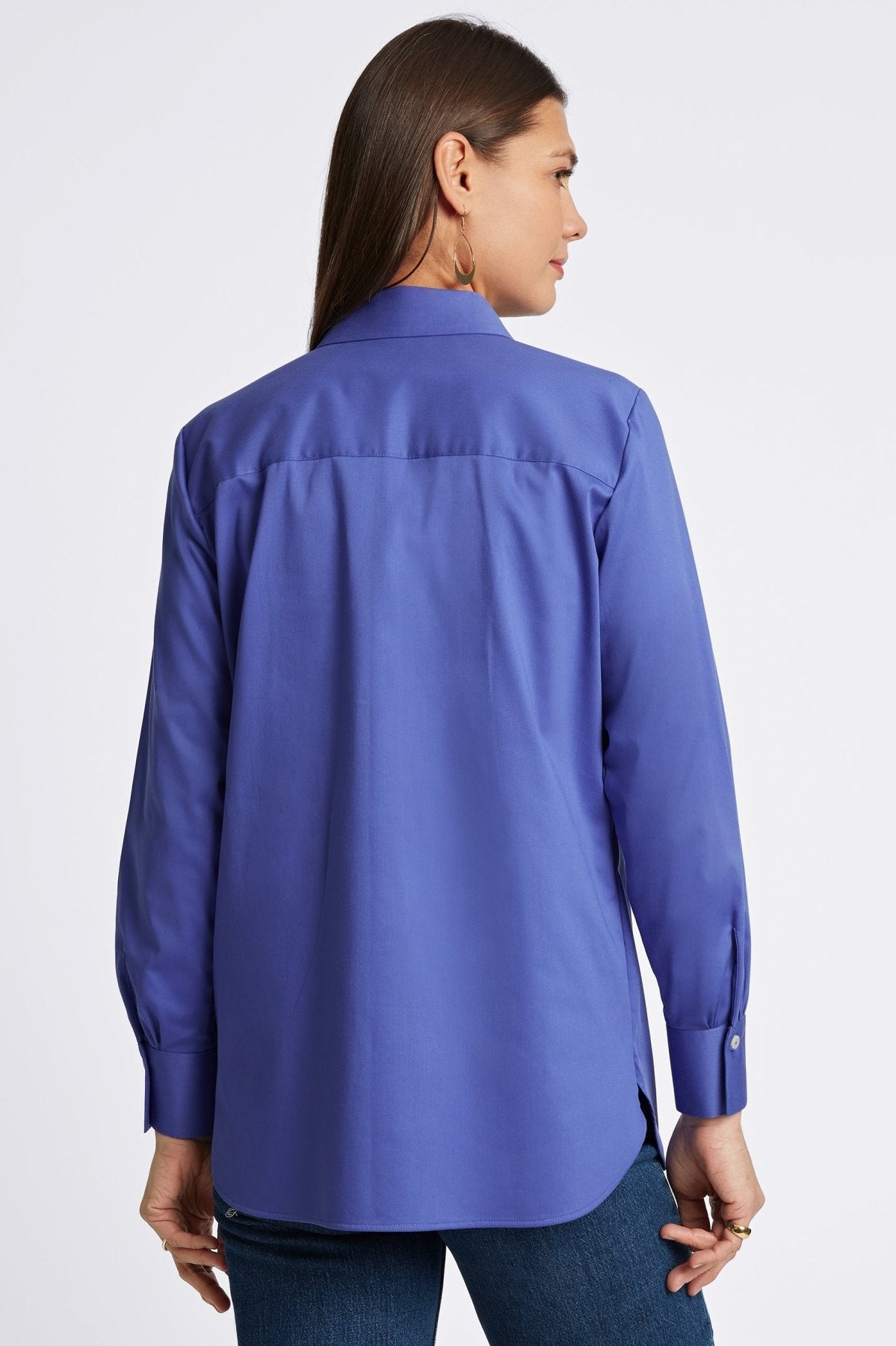 Layla No Iron Stretch Matte Sateen Long Sleeve Tunic