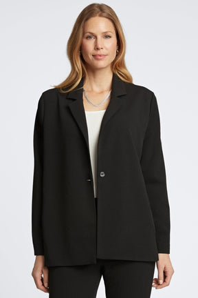 Morgan Knit Crepe Long Sleeve Blazer