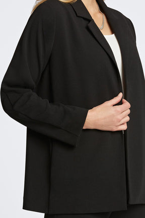 Morgan Knit Crepe Long Sleeve Blazer