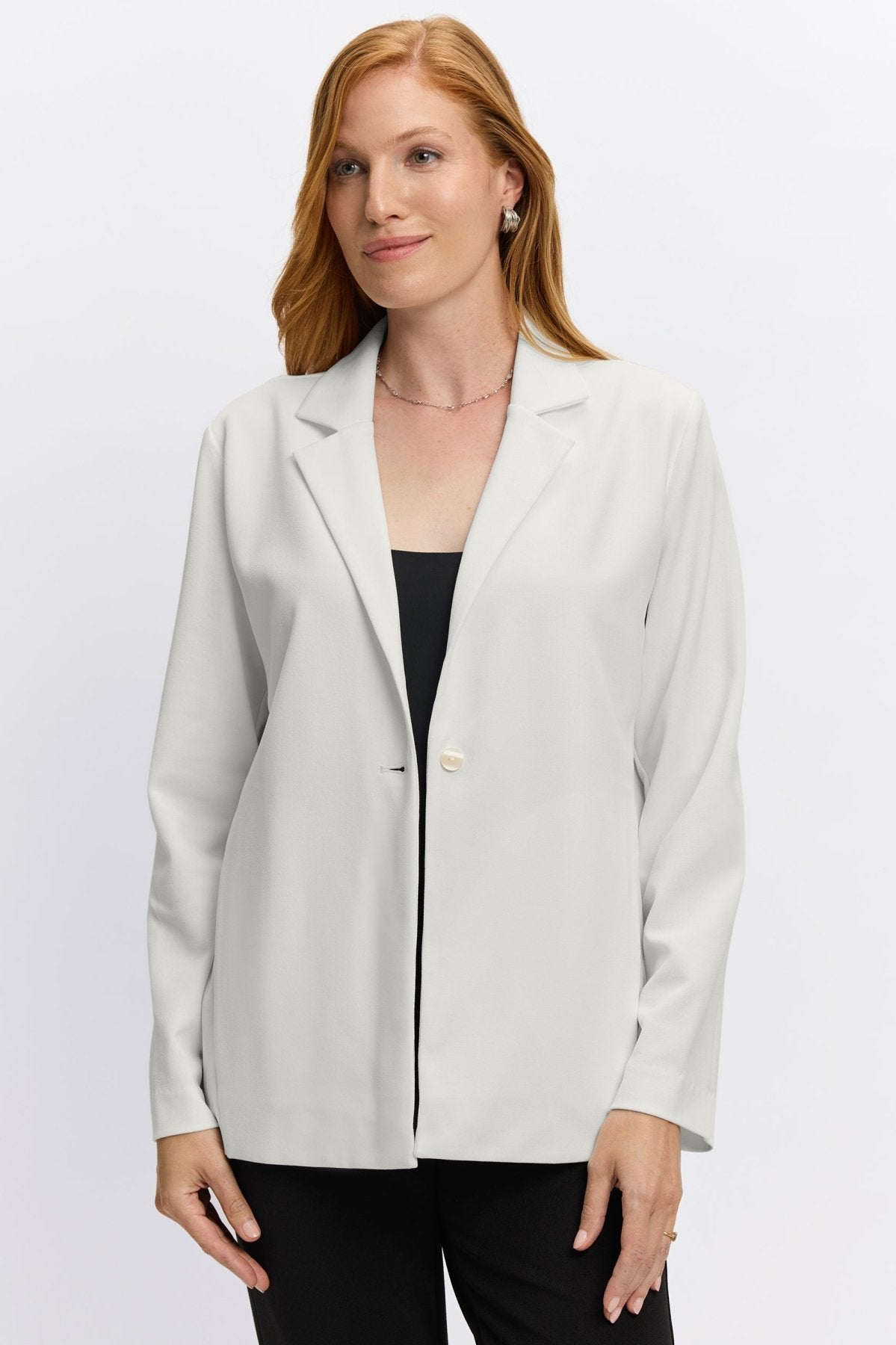 Morgan Knit Crepe Long Sleeve Blazer