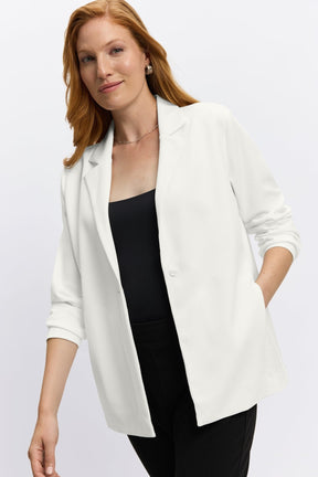 Morgan Knit Crepe Long Sleeve Blazer