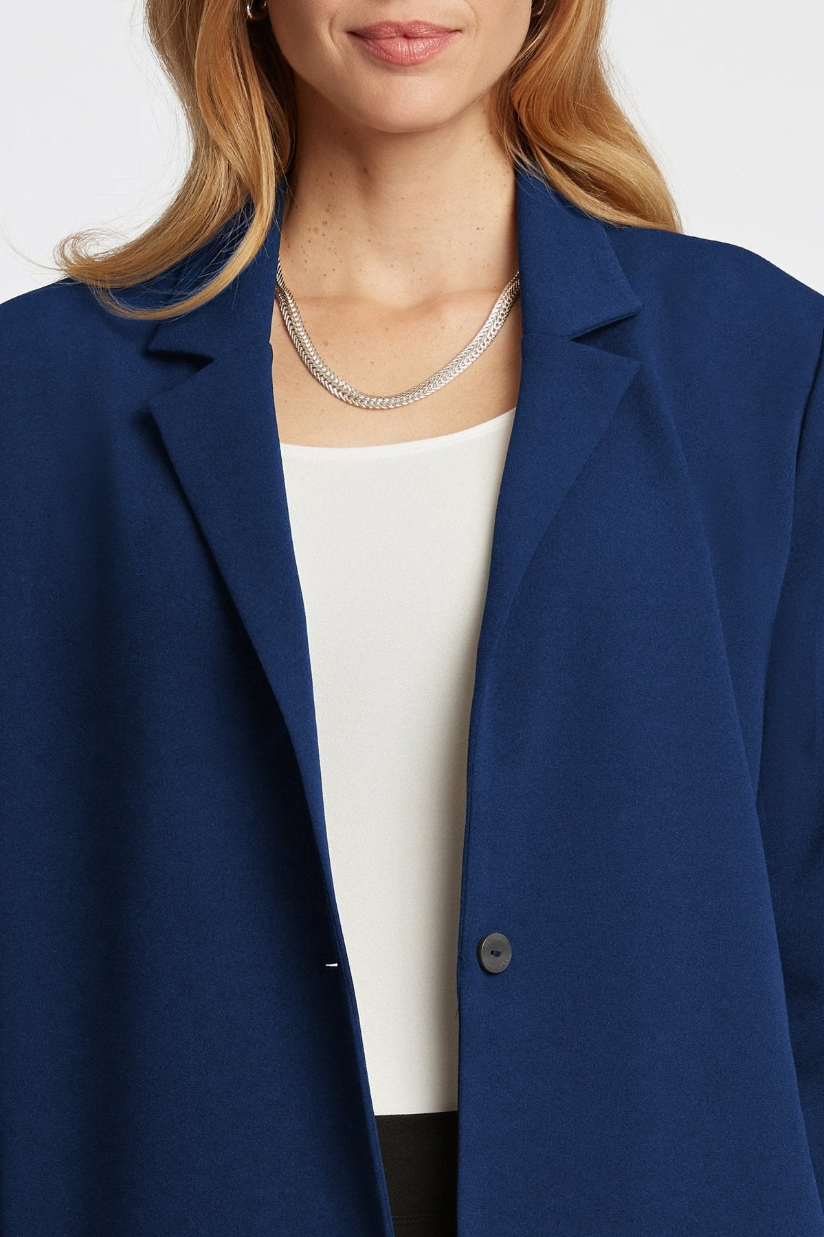 Morgan Knit Crepe Long Sleeve Blazer