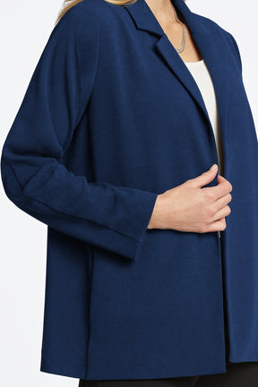 Morgan Knit Crepe Long Sleeve Blazer