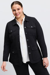 Stella Plus Knit Crepe Belted Jacket