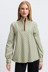 Daphne Essential Stretch Striped No Iron Popover