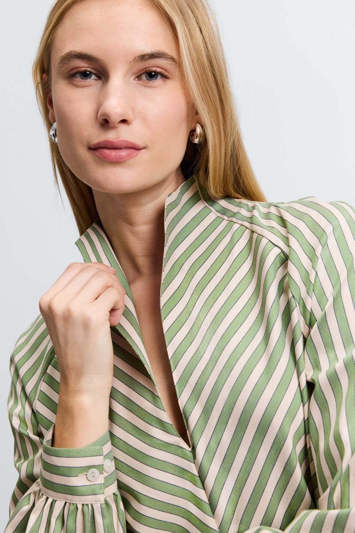 Daphne Essential Stretch Striped No Iron Popover