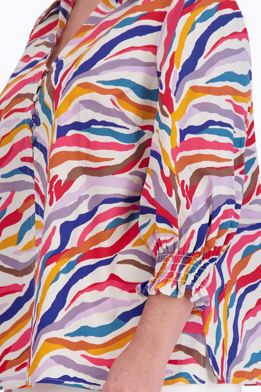 Alexis Plus No Iron Colorful Zebra Popover