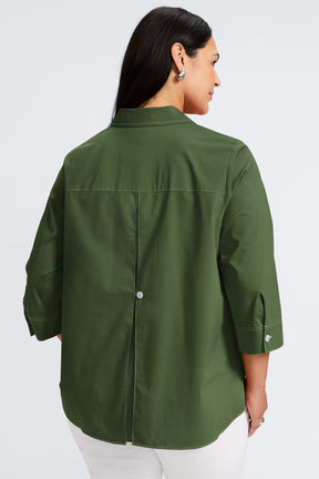 Kelly Plus No Iron Stretch 3/4 Sleeve Shirt