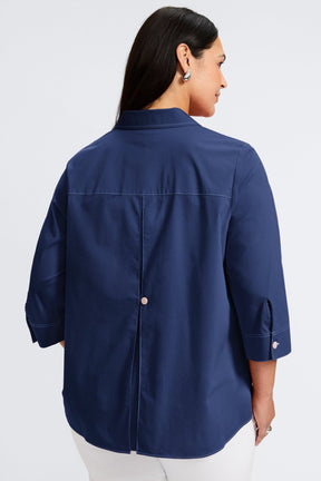 Kelly Plus No Iron Stretch 3/4 Sleeve Shirt