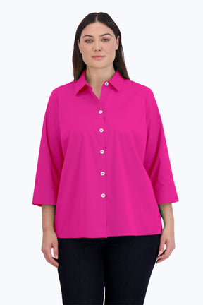 Kelly Plus No Iron Stretch 3/4 Sleeve Shirt