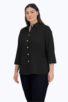 Kelly Plus No Iron Stretch 3/4 Sleeve Shirt