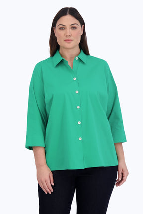 Kelly Plus No Iron Stretch 3/4 Sleeve Shirt