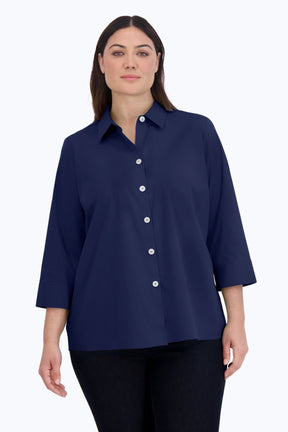 Kelly Plus No Iron Stretch 3/4 Sleeve Shirt