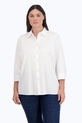 Kelly Plus No Iron Stretch 3/4 Sleeve Shirt