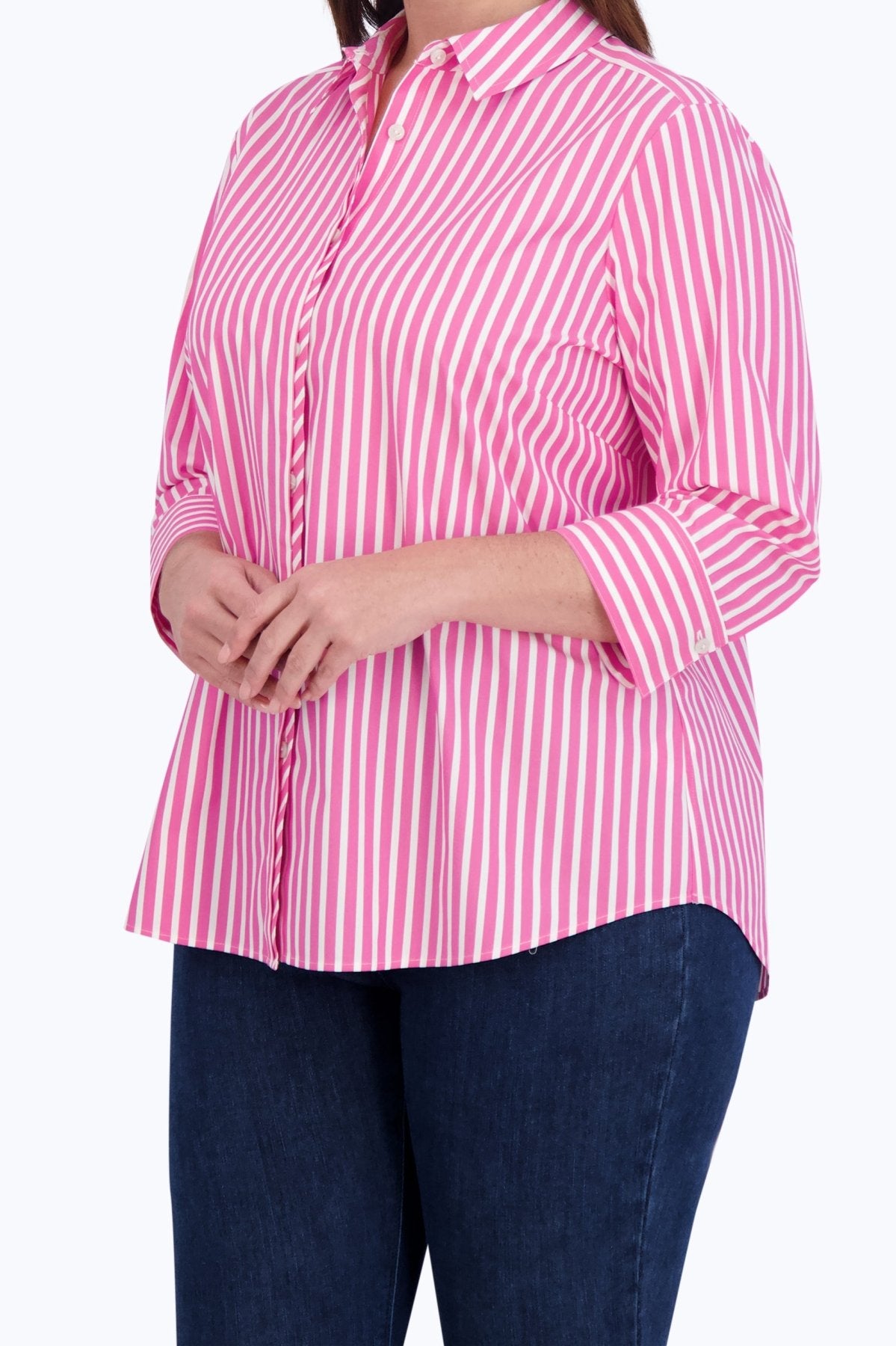 Charlie Plus Stretch No Iron Stripe Shirt