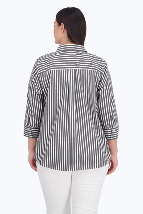 Charlie Plus Stretch No Iron Stripe Shirt