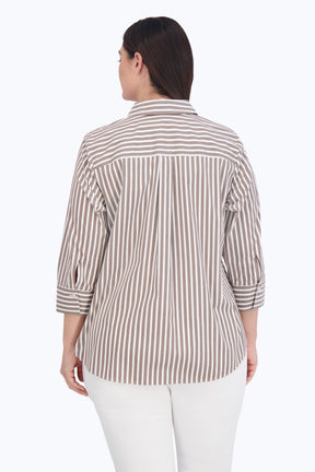 Charlie Plus Stretch No Iron Stripe Shirt