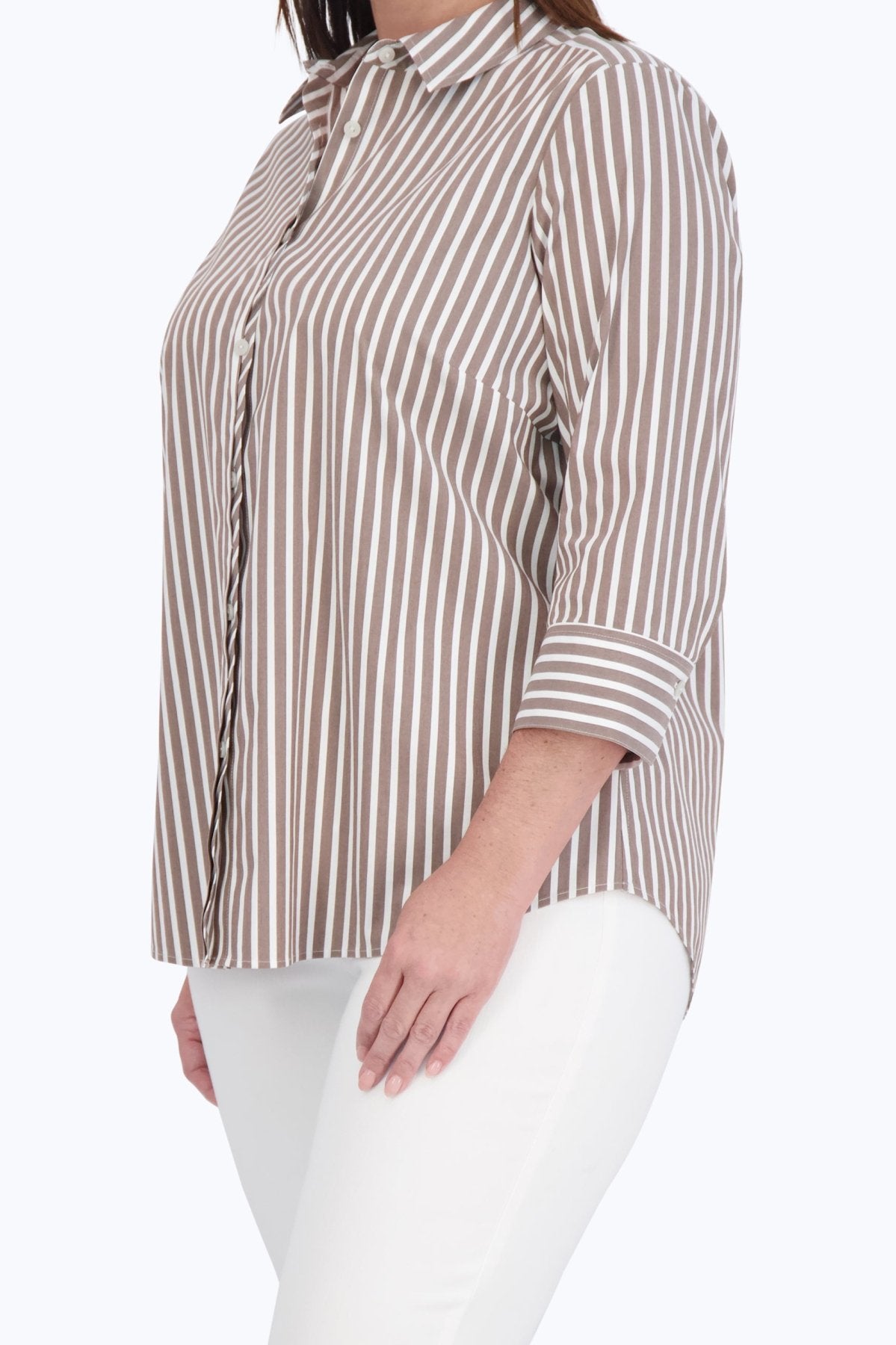 Charlie Plus Stretch No Iron Stripe Shirt