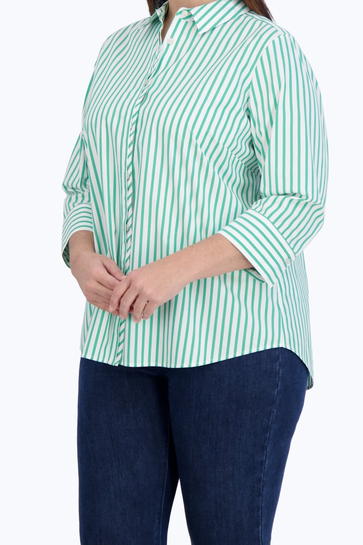 Charlie Plus Stretch No Iron Stripe Shirt