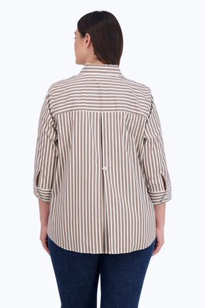 Kelly Plus Stretch No Iron Stripe Shirt