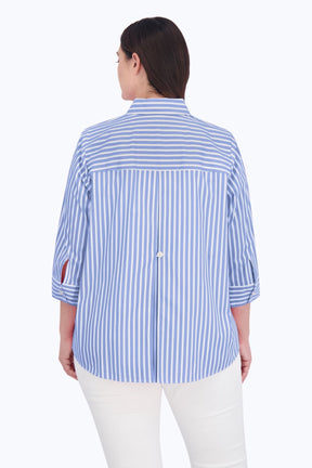 Kelly Plus Stretch No Iron Stripe Shirt