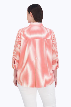 Kelly Plus Stretch No Iron Stripe Shirt