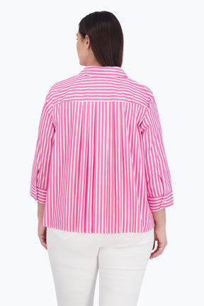 Sandra Plus Stretch No Iron Stripe Shirt