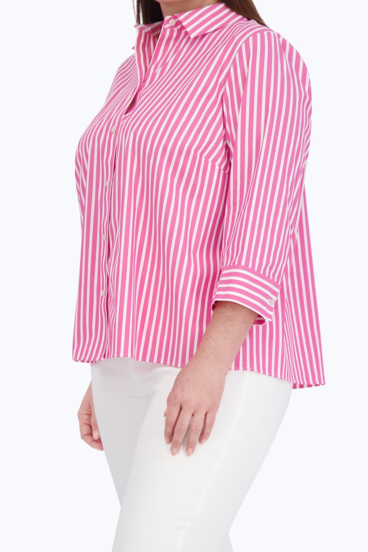 Sandra Plus Stretch No Iron Stripe Shirt