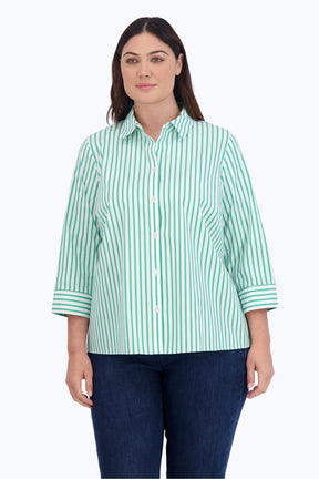 Sandra Plus Stretch No Iron Stripe Shirt