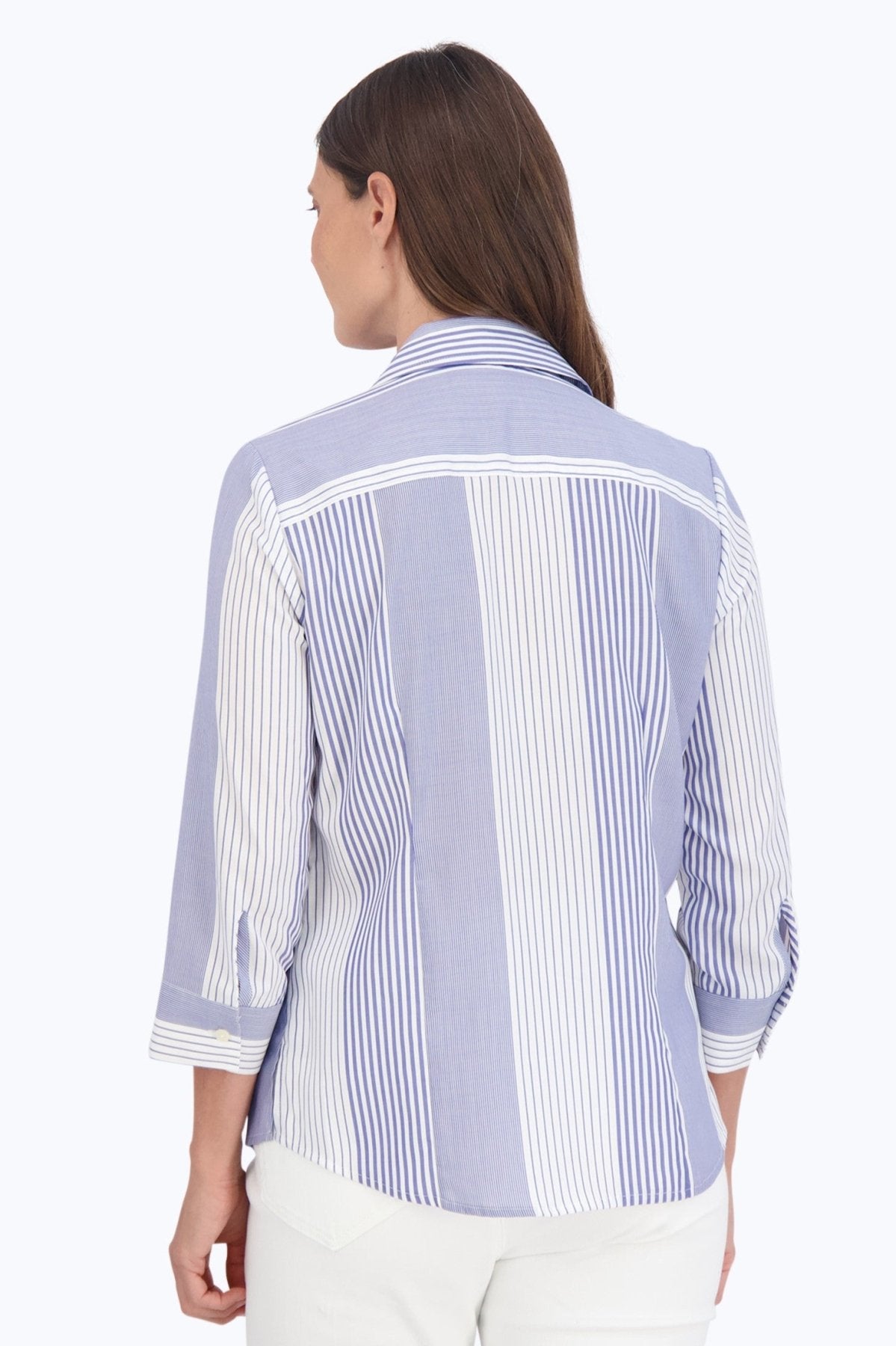 Luna No Iron Variegated Stripe Shirt