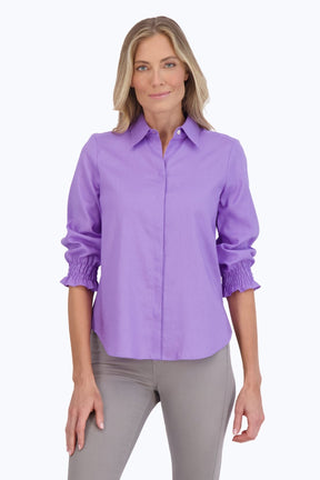 Olivia Easy Care Solid Linen Shirt