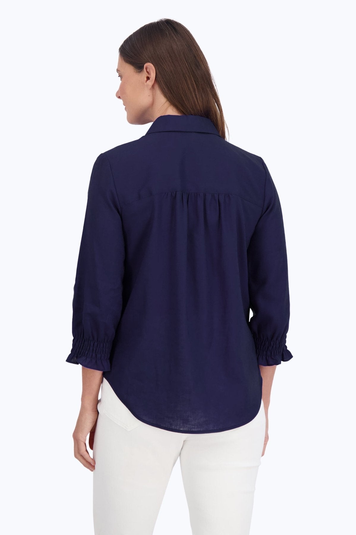 Olivia Easy Care Solid Linen Shirt