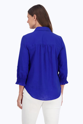 Olivia Easy Care Solid Linen Shirt