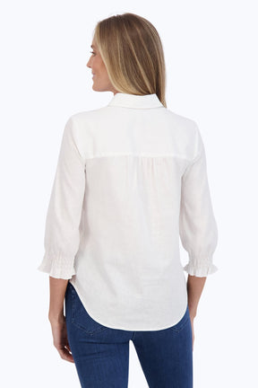 Olivia Easy Care Solid Linen Shirt