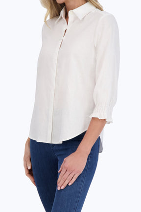 Olivia Easy Care Solid Linen Shirt